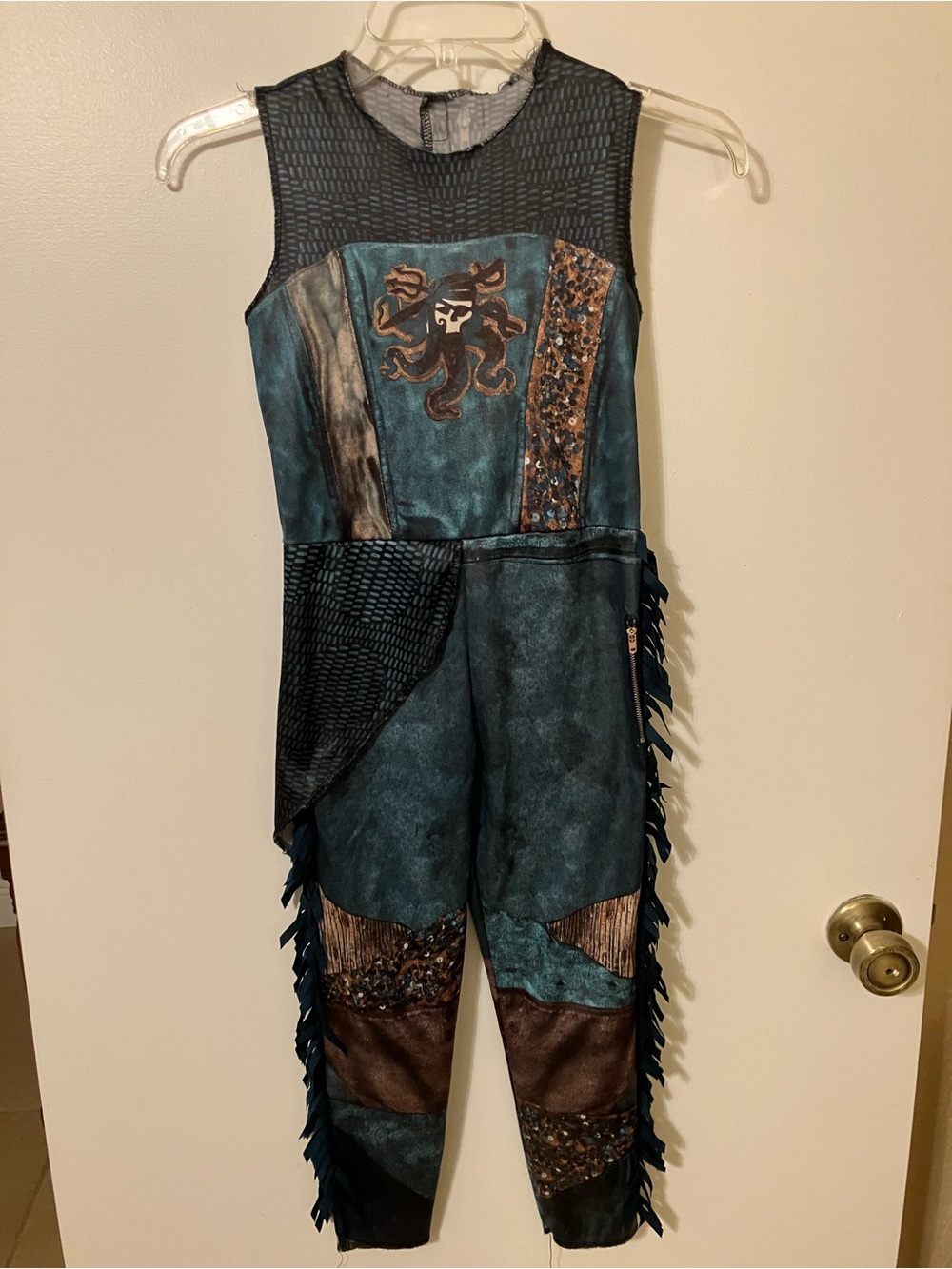 Disney Descendants Ursula Girls Jumpsuit One-Piece Sleeveless Zipper S